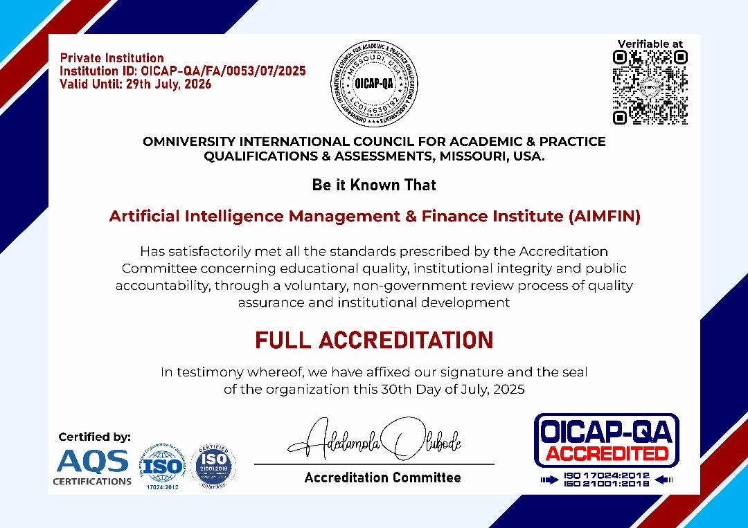 Accreditation Certificate